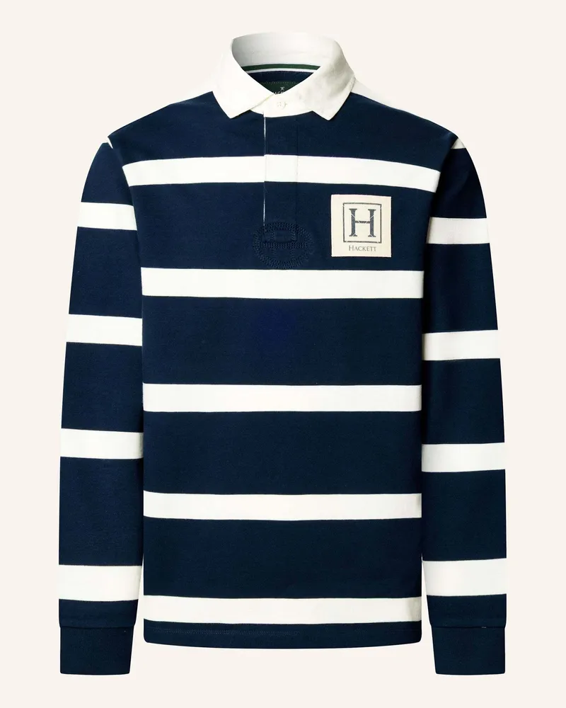 Hackett Poloshirt Heritage H Str Rby blau Blau