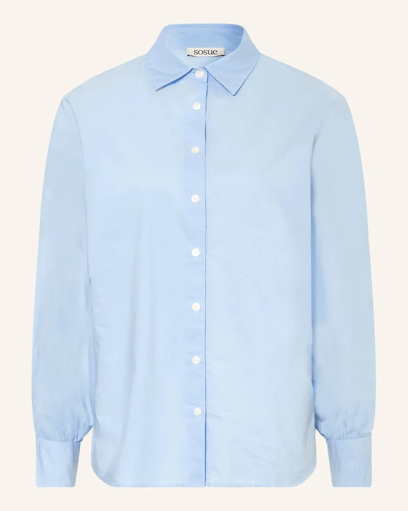 SoSUE Hemdbluse Antonia Slim Aus Leinen blau Hellblau