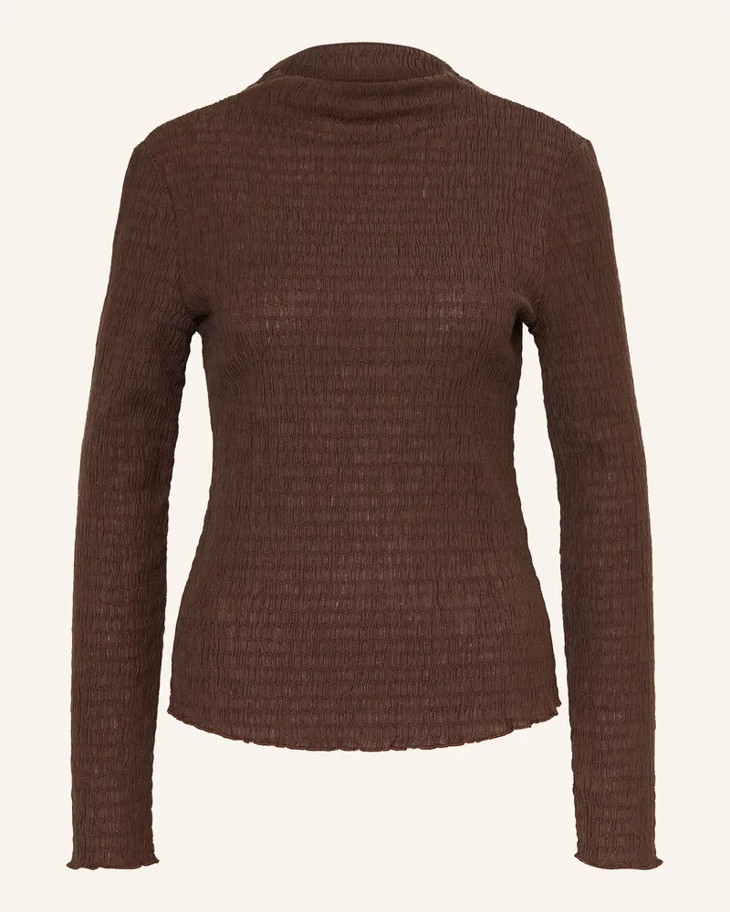 COMMA Longsleeve braun Dunkelbraun