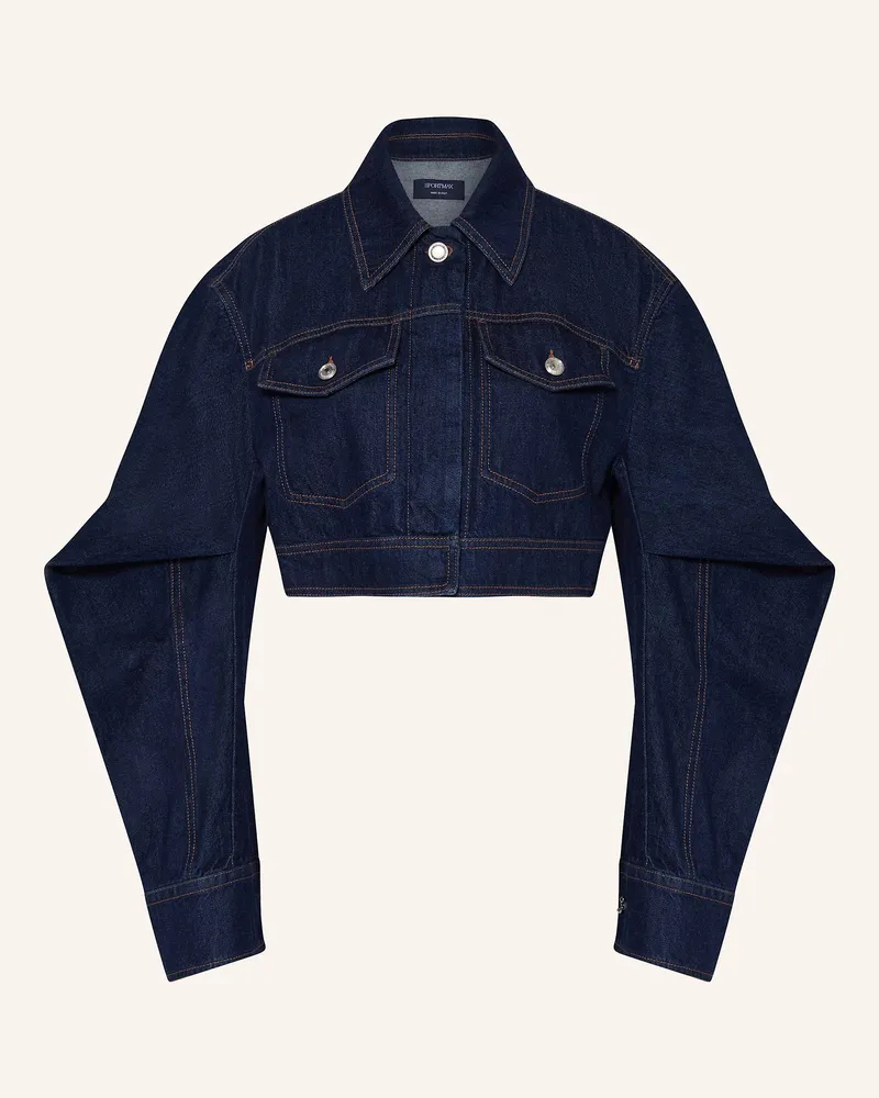SPORTMAX Cropped-Jeansjacke SIR Dunkelblau