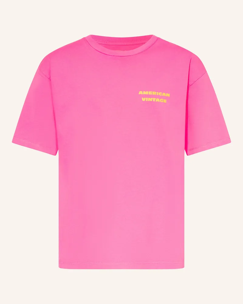 American Vintage T-Shirt pink Neonpink