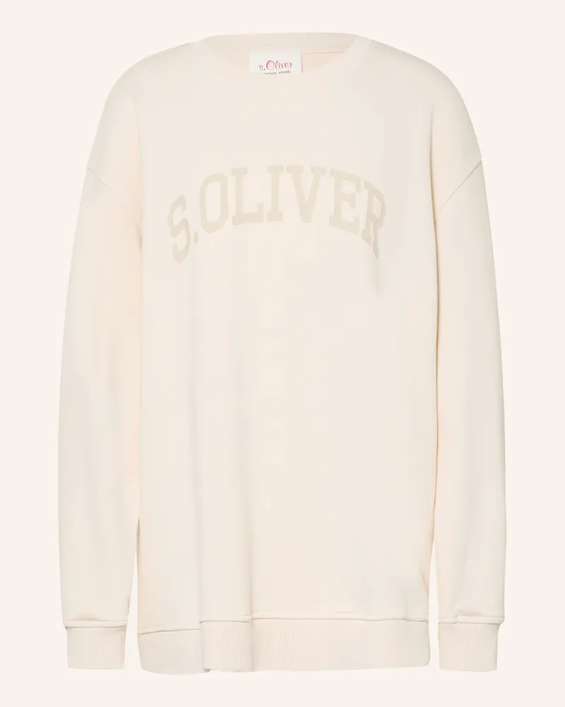 S.Oliver Sweatshirt weiss Ecru