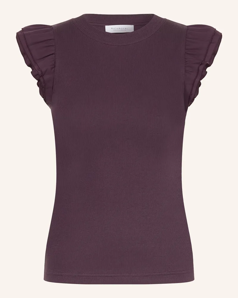 Rich&Royal Top Mit Volants lila Dunkellila