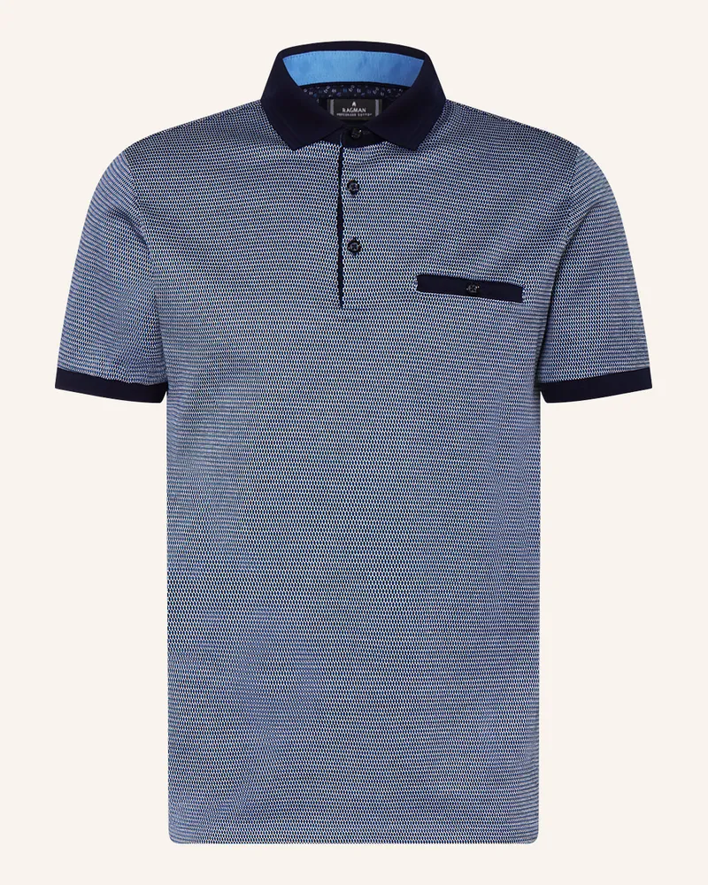 Ragman Jersey-Poloshirt Blau