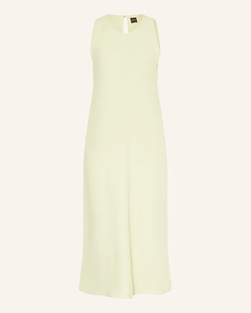 HUGO BOSS Kleid Delinna Mit Leinen gruen Hellgrün