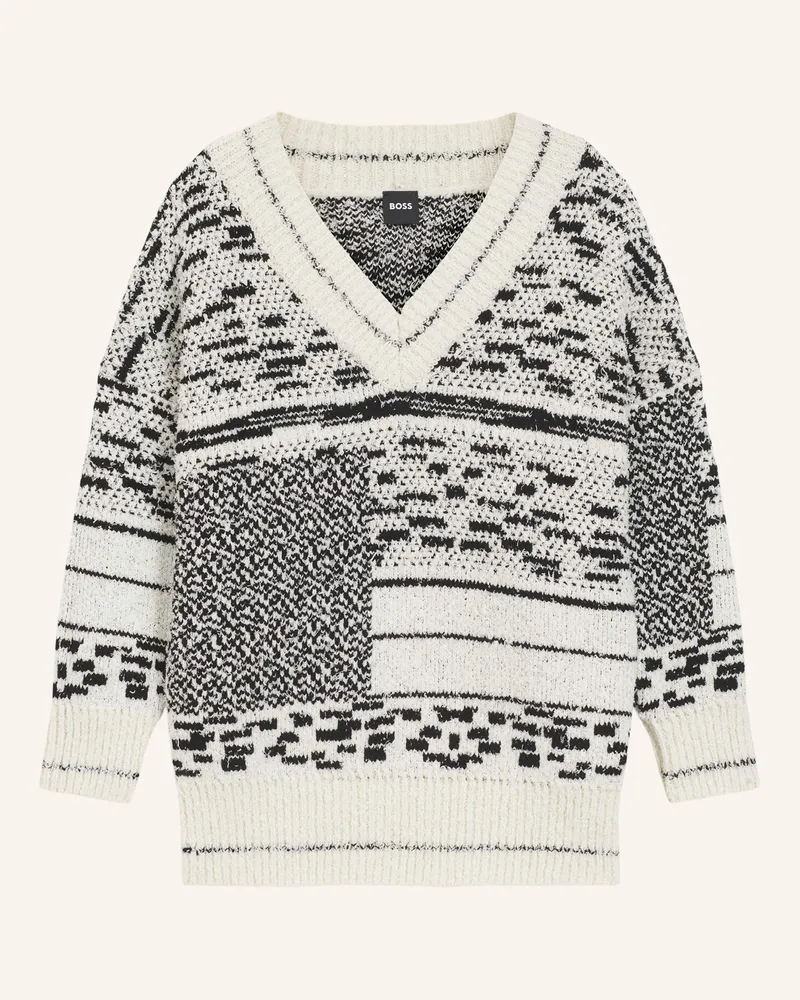 HUGO BOSS Pullover Fucsia Relaxed Fit beige Neongelb