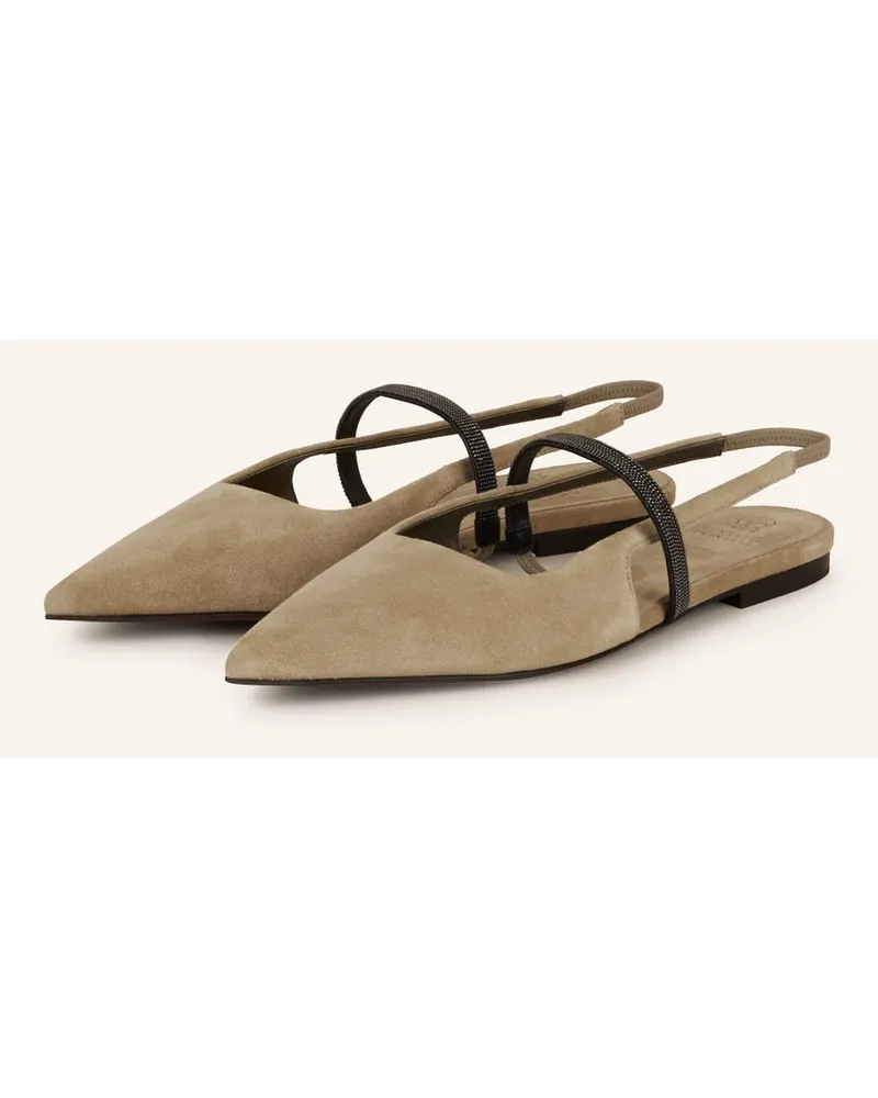 Brunello Cucinelli Slingballerinas - TAUPE Beige