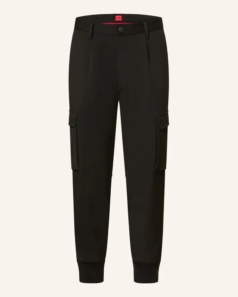 HUGO BOSS Cargohose Glavin Slim Fit schwarz Schwarz