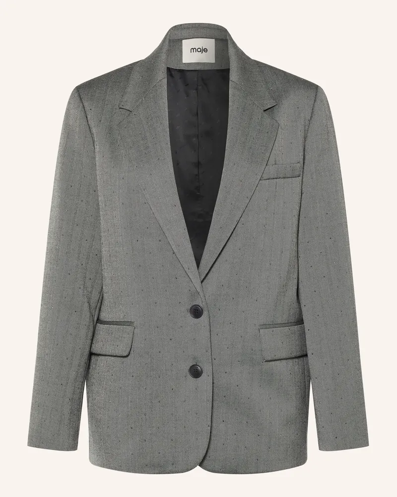 Maje Blazer Mit Schmucksteinen grau Grau