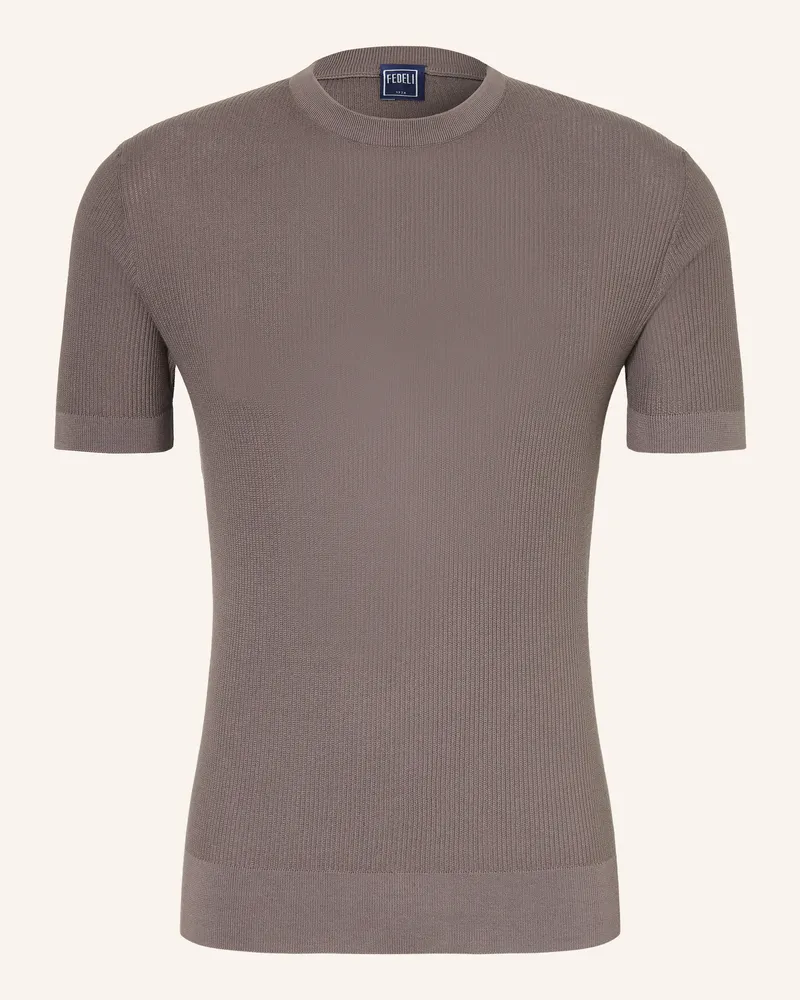 Fedeli Strickshirt beige Taupe