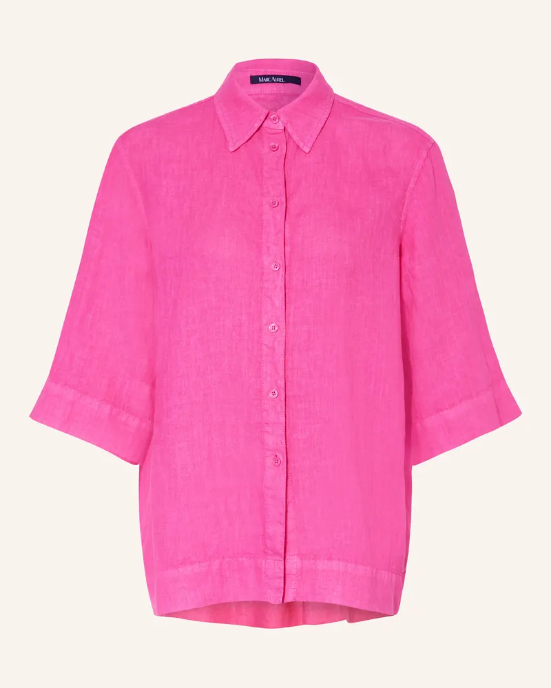 MARC AUREL Hemdbluse Aus Leinen Mit 3/4-Arm pink Pink