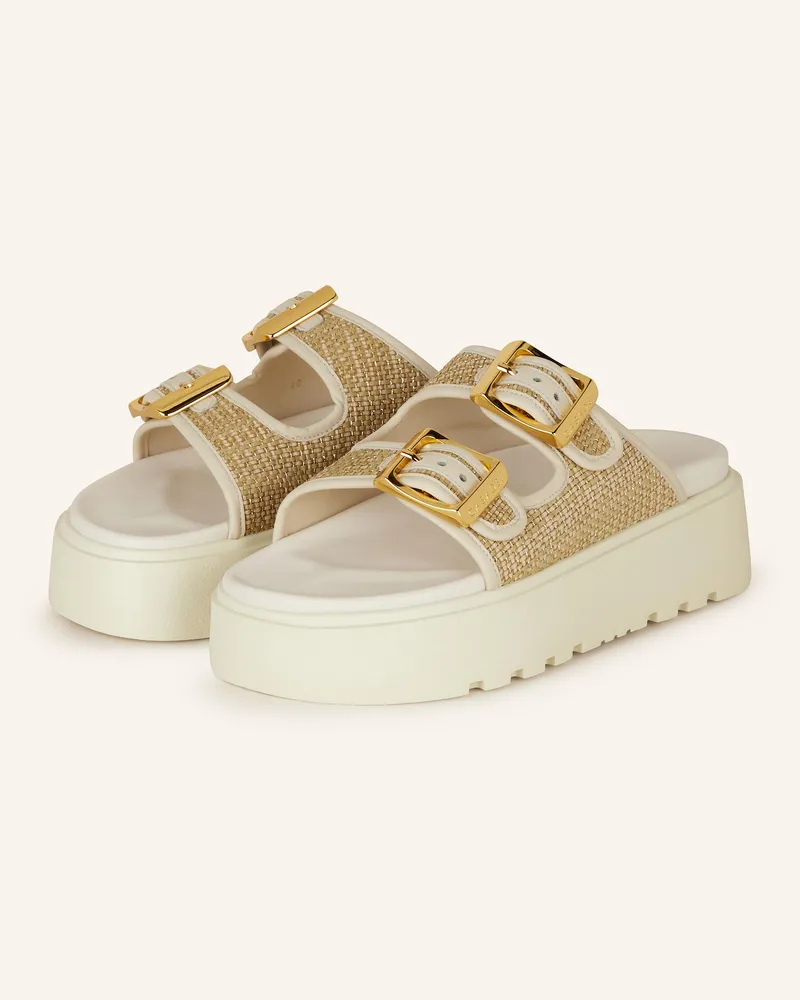 Casadei Plateau-Pantoletten Birlkey weiss Beige