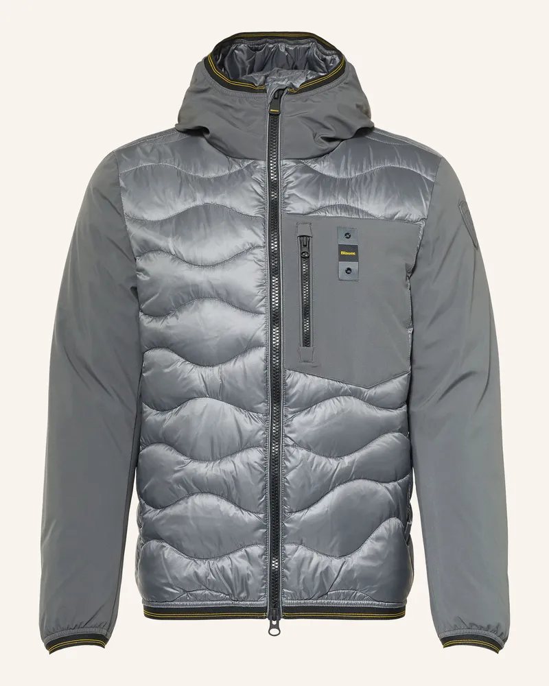 Blauer Lightweight-Daunenjacke Albert Im Materialmix grau Grau