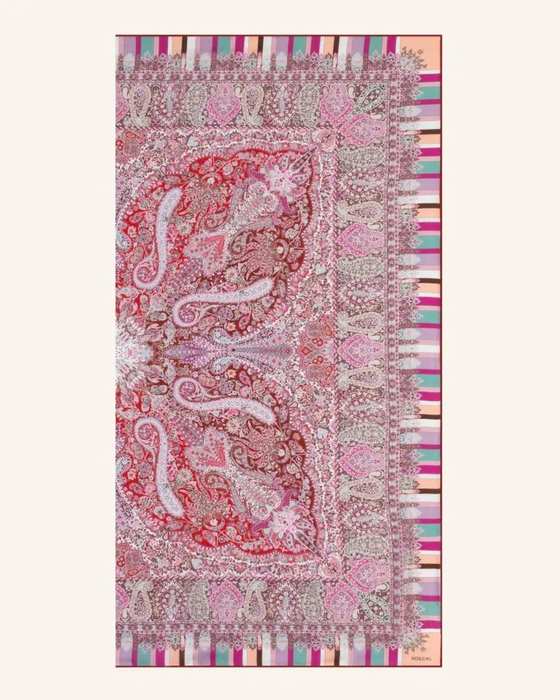 Roeckl Seidentuch Butterfly Paisley beige Beige