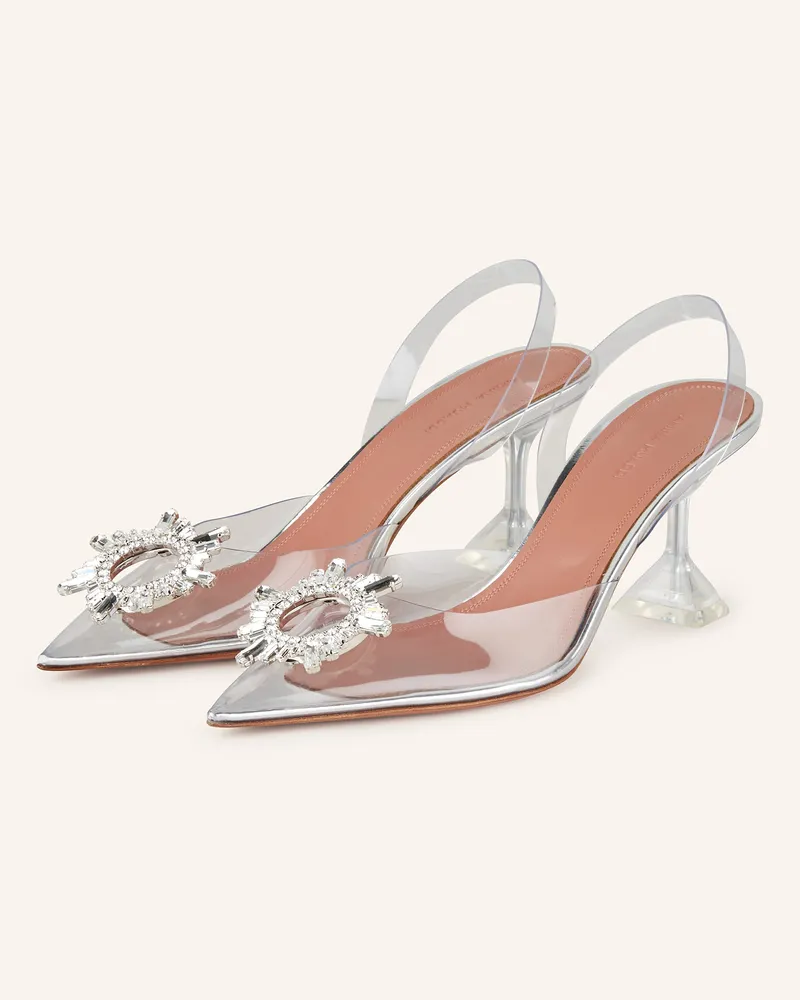 Amina Muaddi Slingpumps BEGUM Weiss