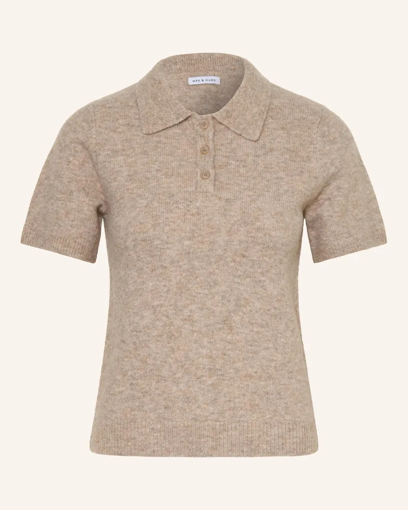 Mrs & HUGS Strick-Poloshirt beige Beige