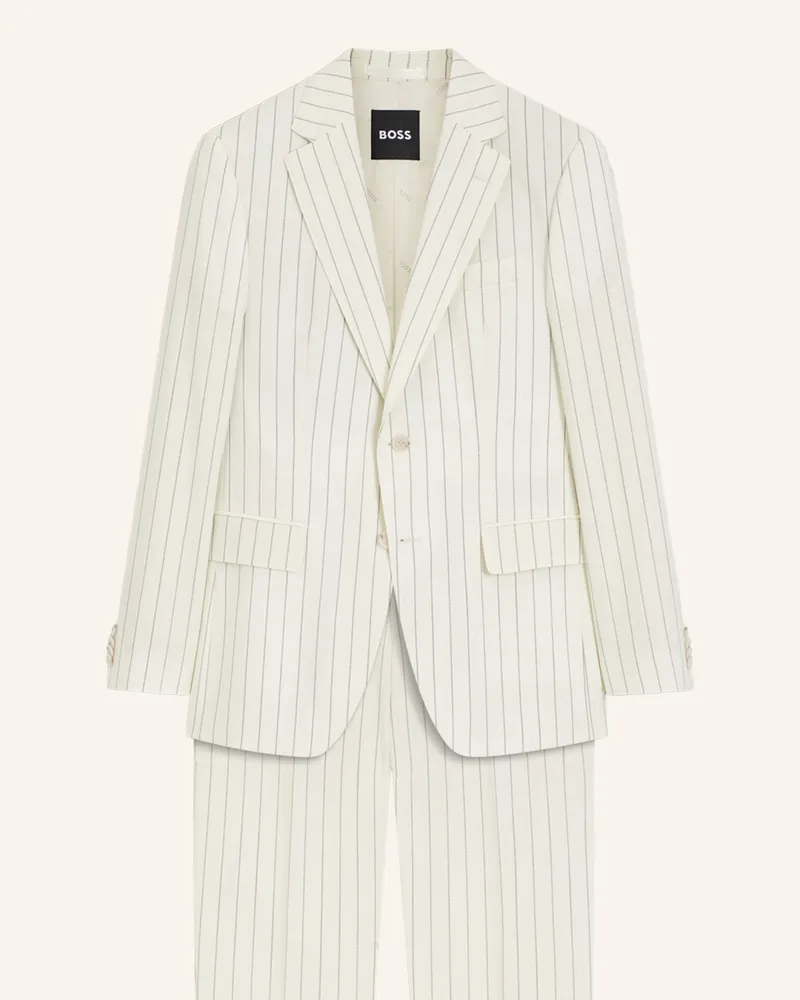HUGO BOSS Business Anzug H-Huge-2pcs-263 Slim Fit beige 