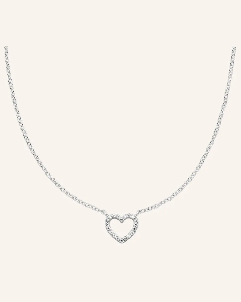 VEYNOU Halskette Herz Aus 14 Karat Weißgold Und Diamanten silber Weissgold