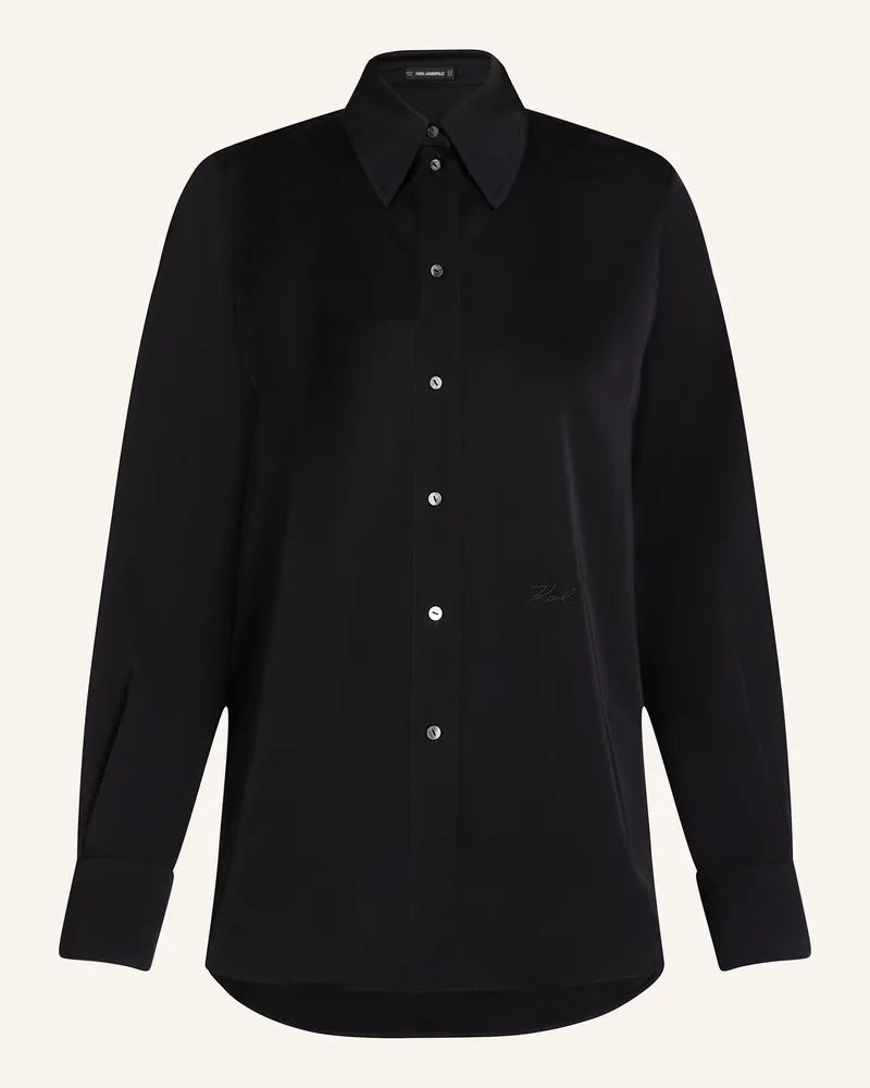 Karl Lagerfeld BUTTON-DOWN-BLUSE Schwarz