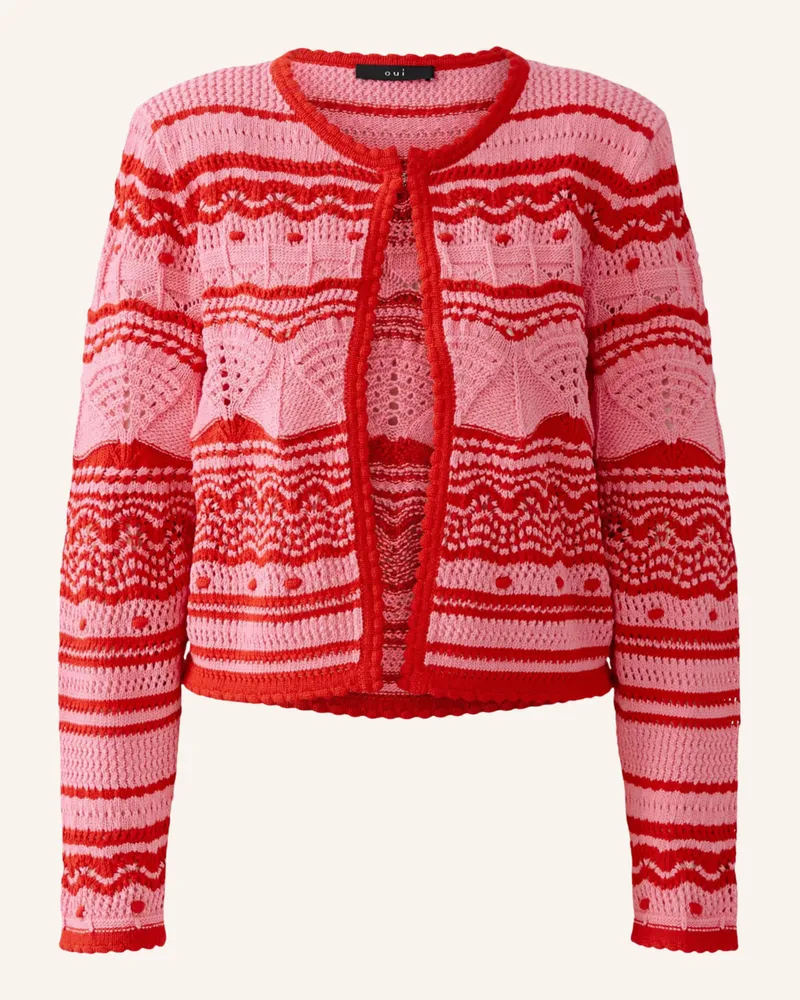 Oui  Strickjacke Pink