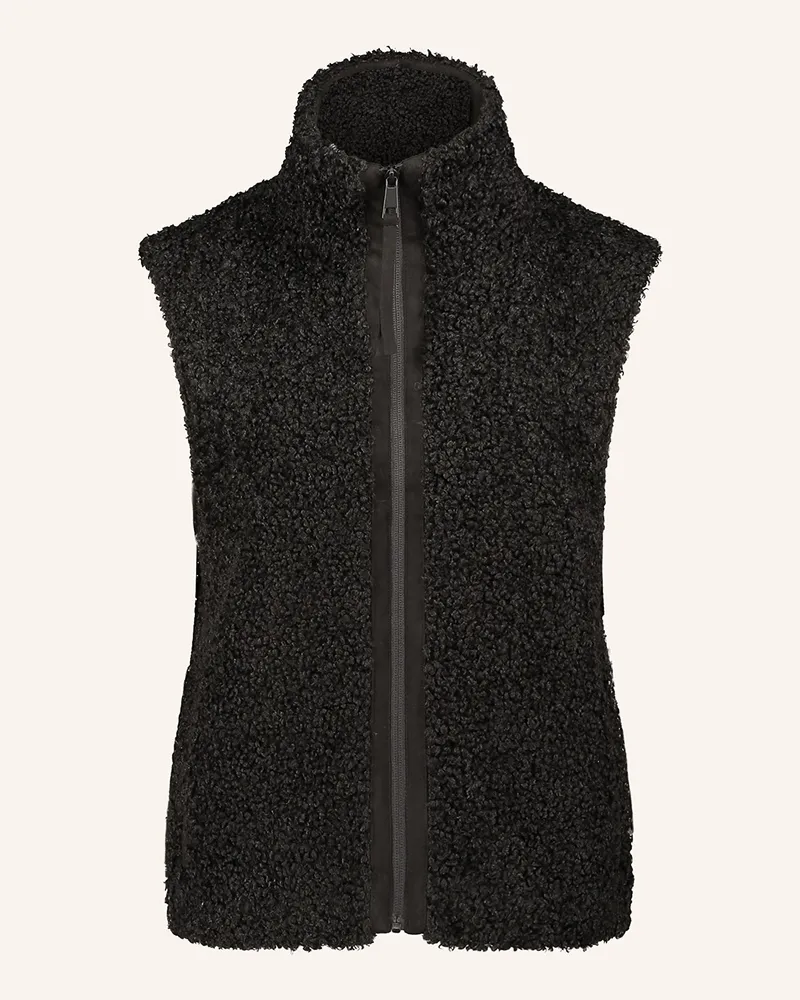 Betty Barclay Teddyfell-Weste schwarz Schwarz