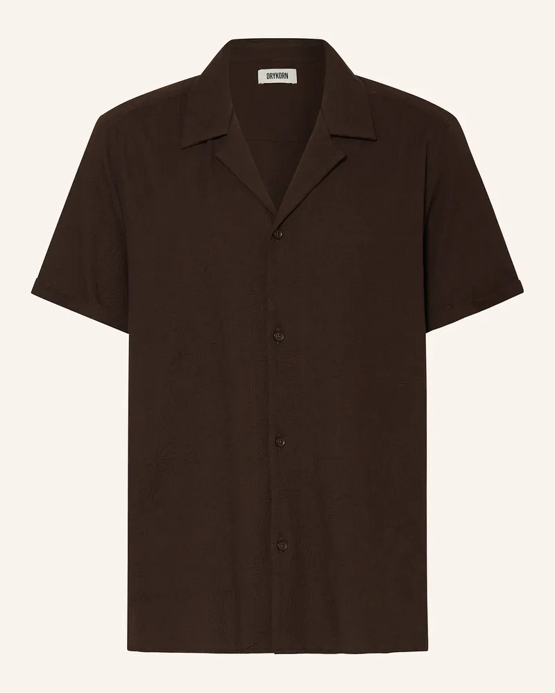 Drykorn Jacquard-Resorthemd Bijan_2 Comfort Fit braun 1104