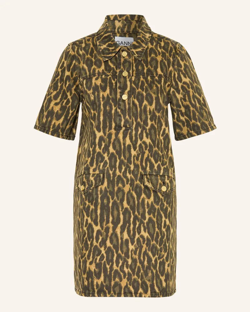 Ganni Jeanskleid Dunkelbraun