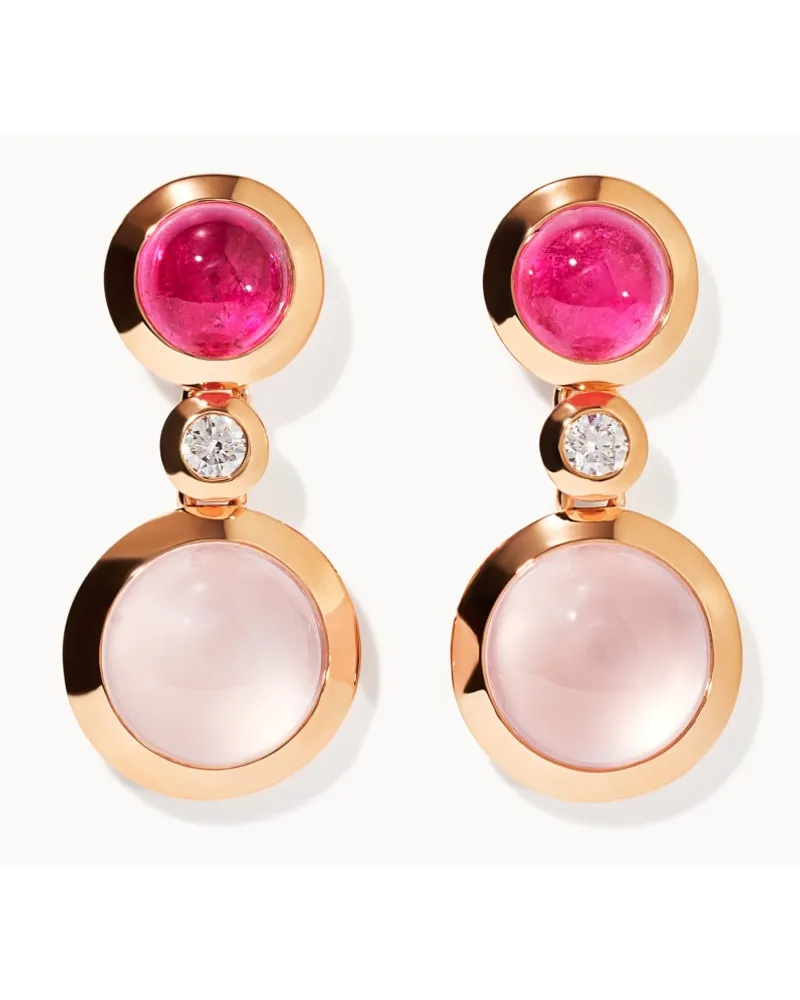 TAMARA COMOLLI Ohrringe OHRRINGE BOUTON 2 CABOCHONS 'BLUSH Rosegold