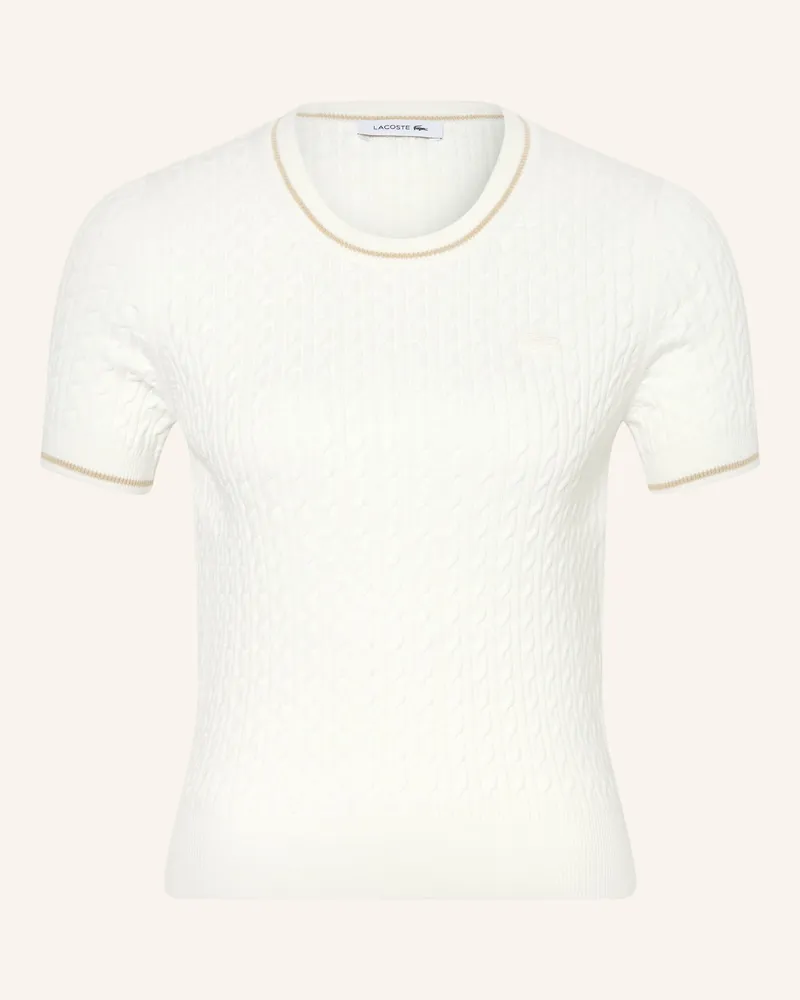 Lacoste Strickshirt weiss Weiss