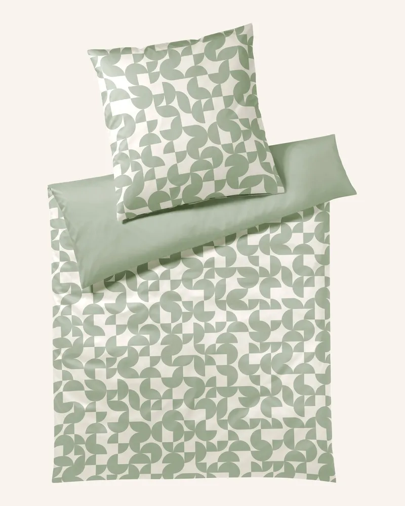 elegante Bettwäsche STUDIO GRAPHIC zum Wenden Grün