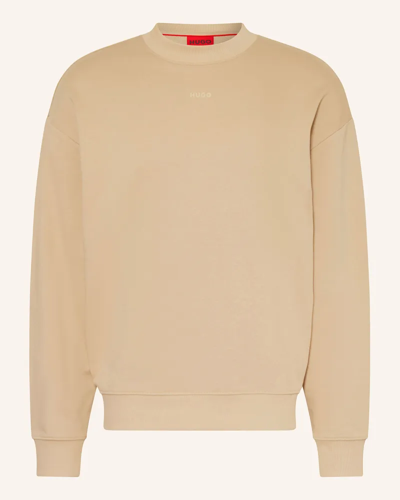 HUGO BOSS Sweatshirt DAPOCREW Hellbraun