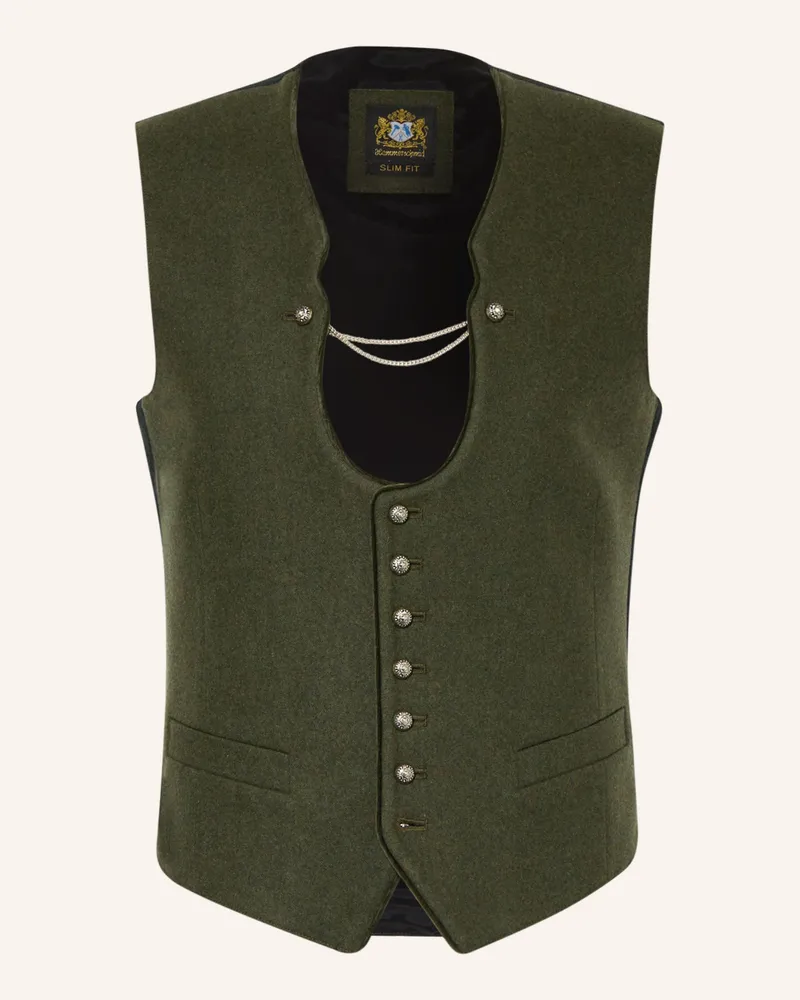Hammerschmid Trachtenweste VIZENZ Slim Fit Oliv