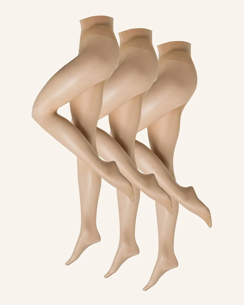 Wolford 3er-Pack Feinstrumpfhosen SATIN TOUCH COMFORT Beige