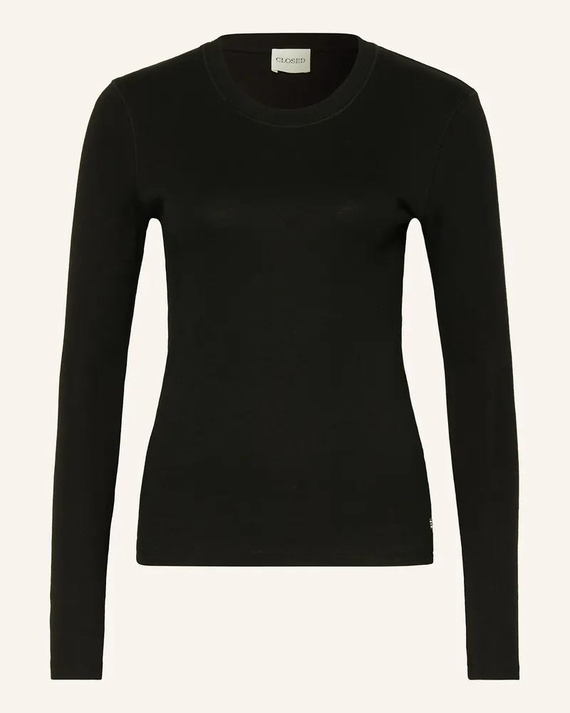 Closed Longsleeve schwarz Schwarz