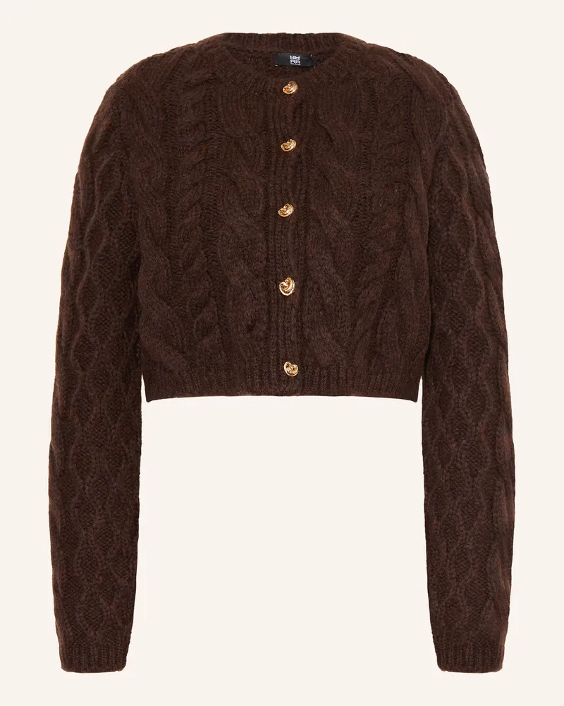 Riani Cropped-Strickjacke Mit Merinowolle braun Dunkelbraun