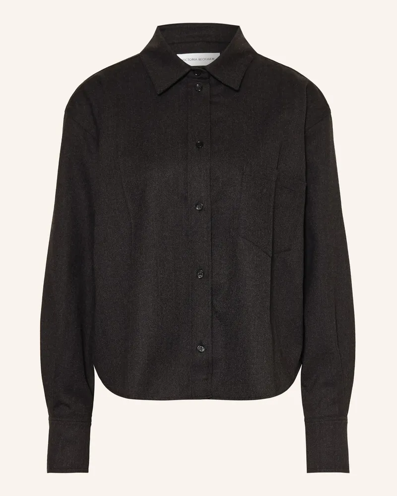 Victoria Beckham Hemdbluse Ellys Aus Flanell grau Dunkelgrau