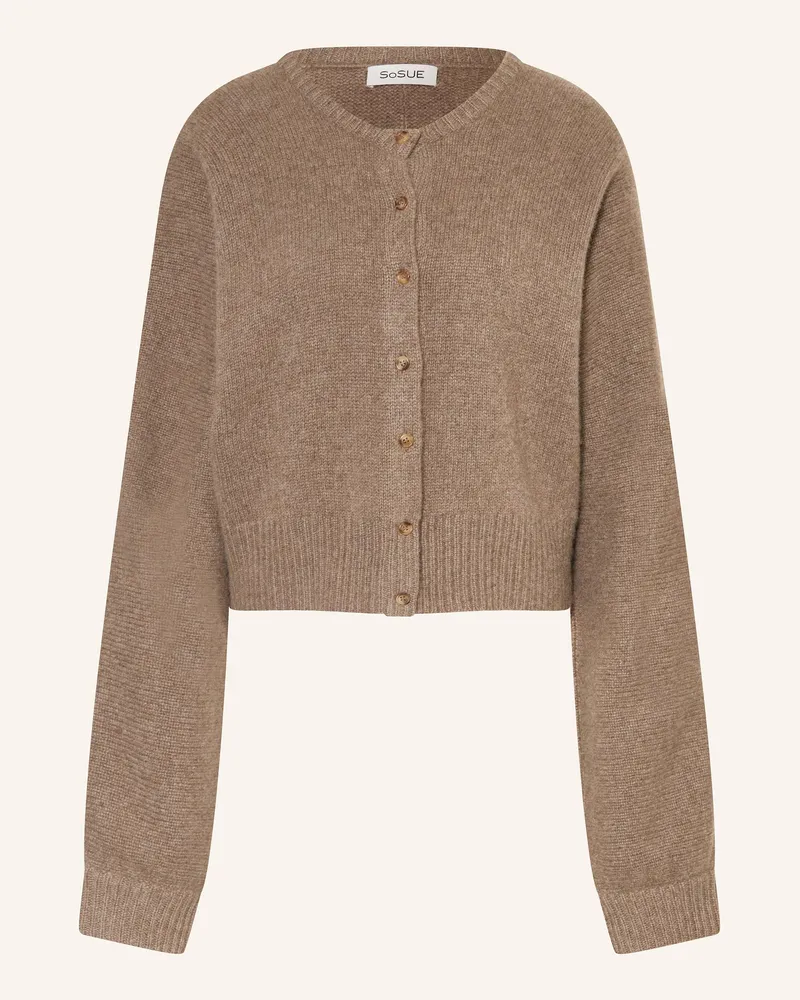 SoSUE Strickjacke aus Cashmere Braun