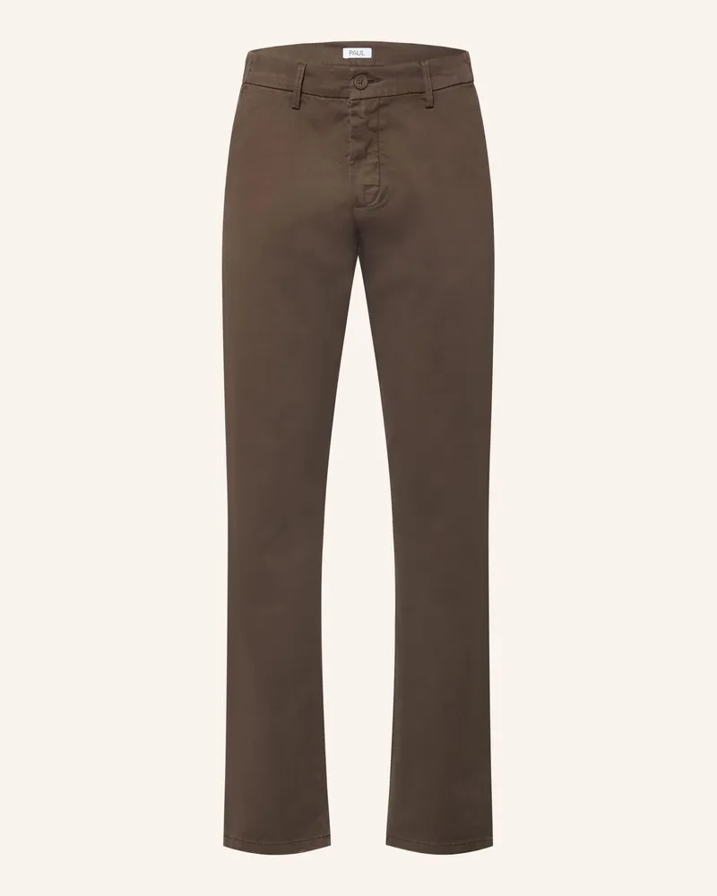 paul Chino Regular Fit braun Dunkelbraun