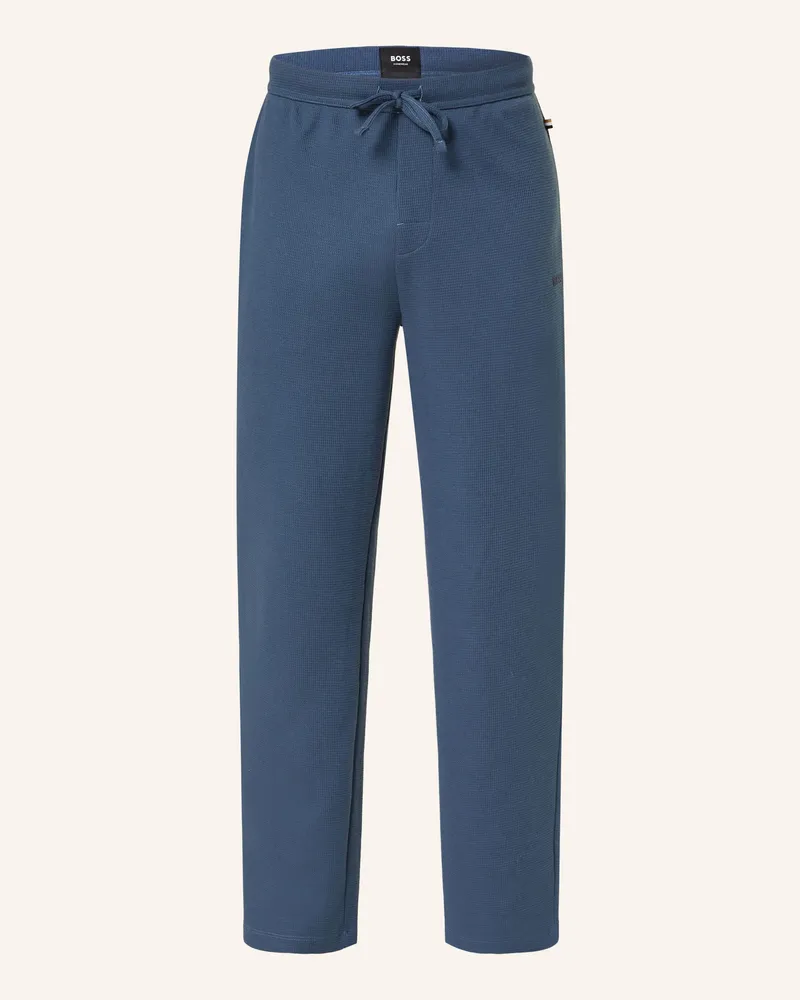 HUGO BOSS Schlafhose WAFFLE Dunkelblau