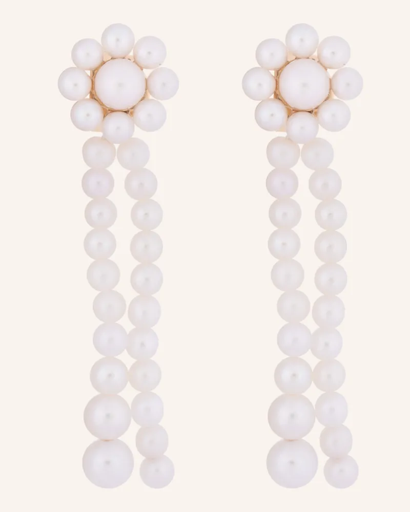 Sophie Bille Brahe Ohrhänger PROMENADE DE FLEUR Weiss