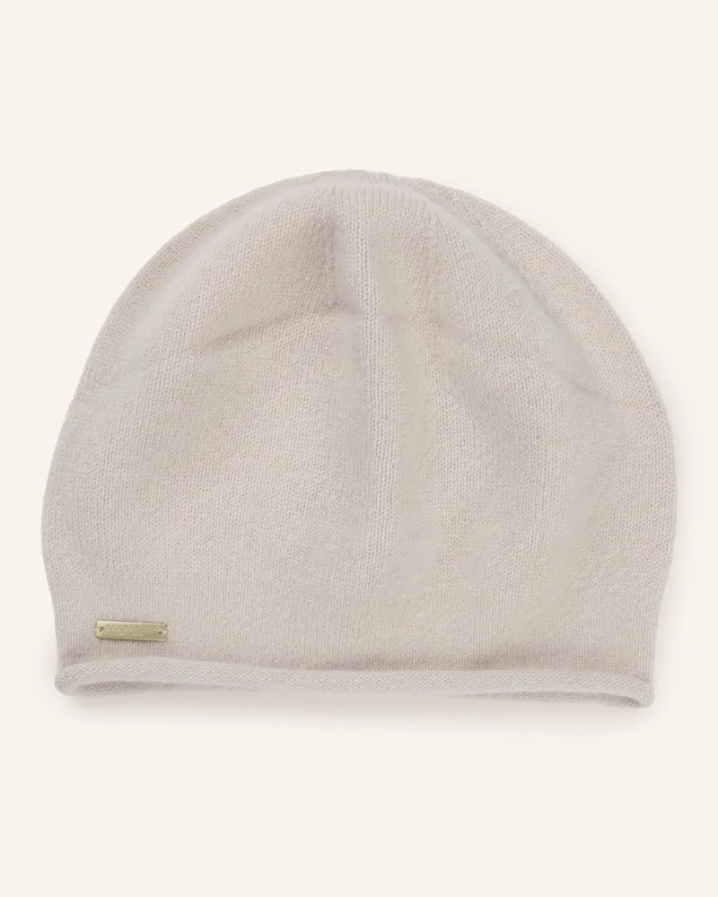 Seeberger Cashmere-Mütze Baske weiss Creme