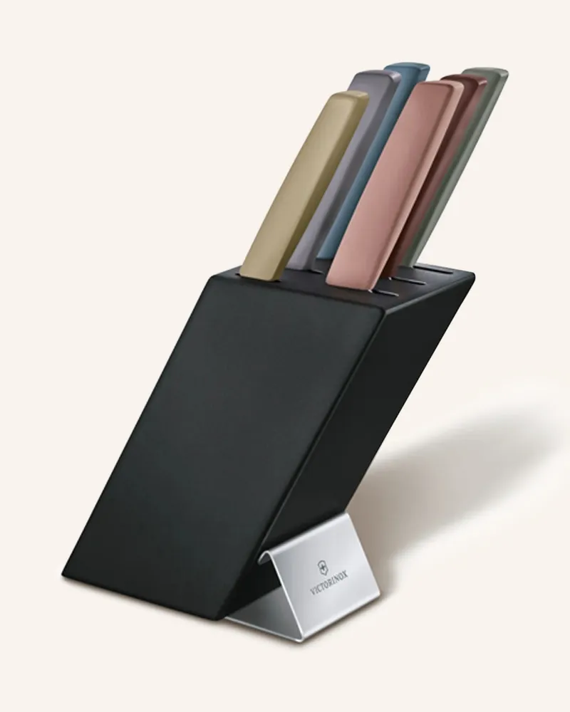 Victorinox 7-Tlg. Messerblock Swiss Modern schwarz Schwarz