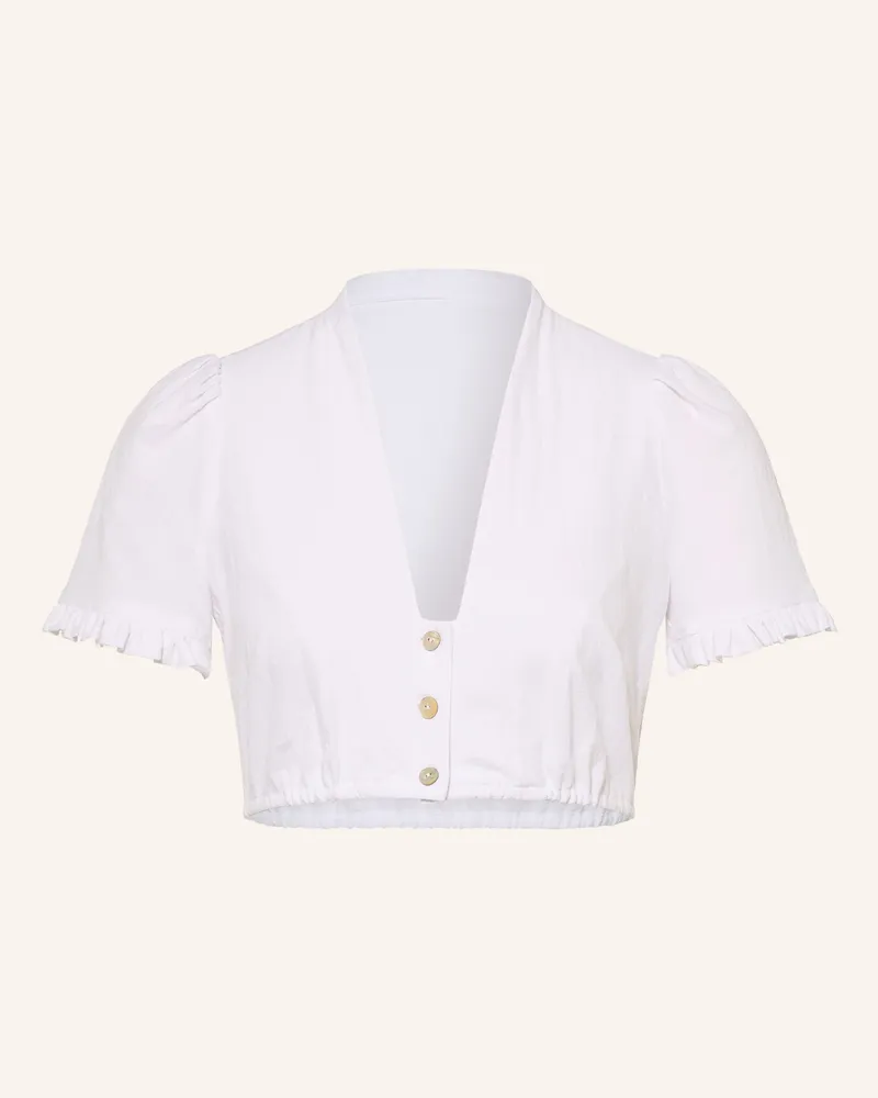 Sportalm Dirndlbluse Hedda Mit Rüschen weiss Weiss