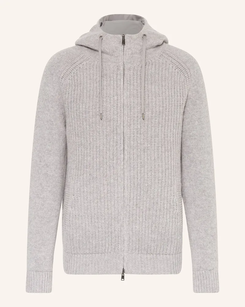 Herno Strickjacke zum Wenden Grau