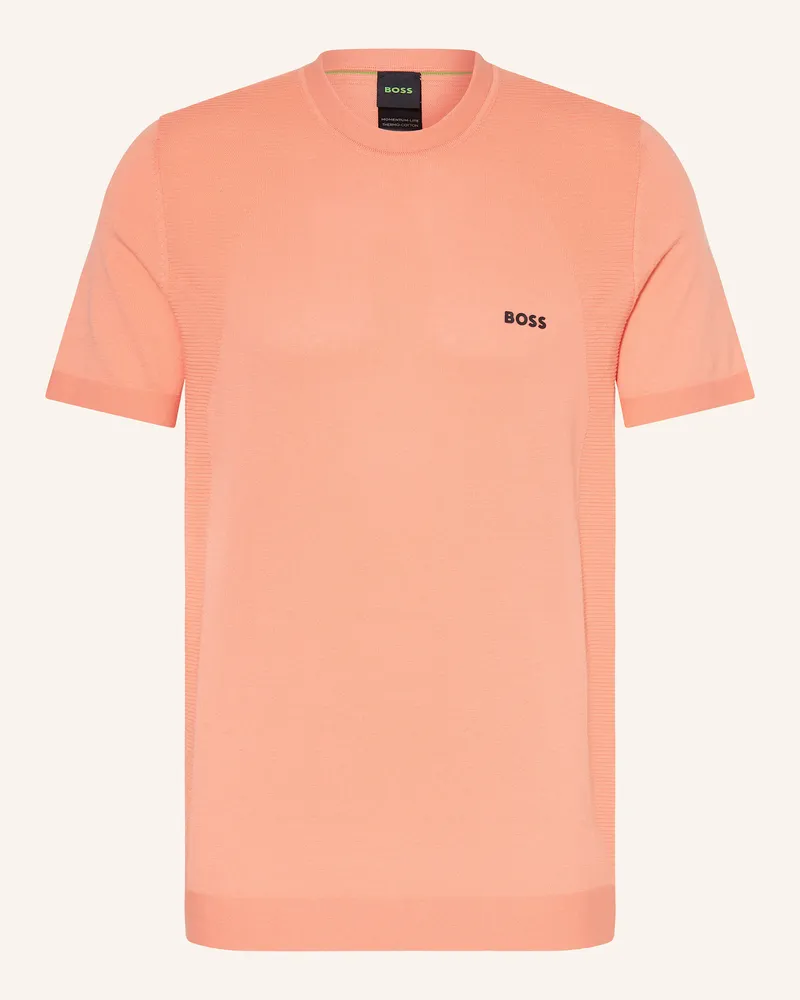 HUGO BOSS Strickshirt Momentum_Lite rot Lachs