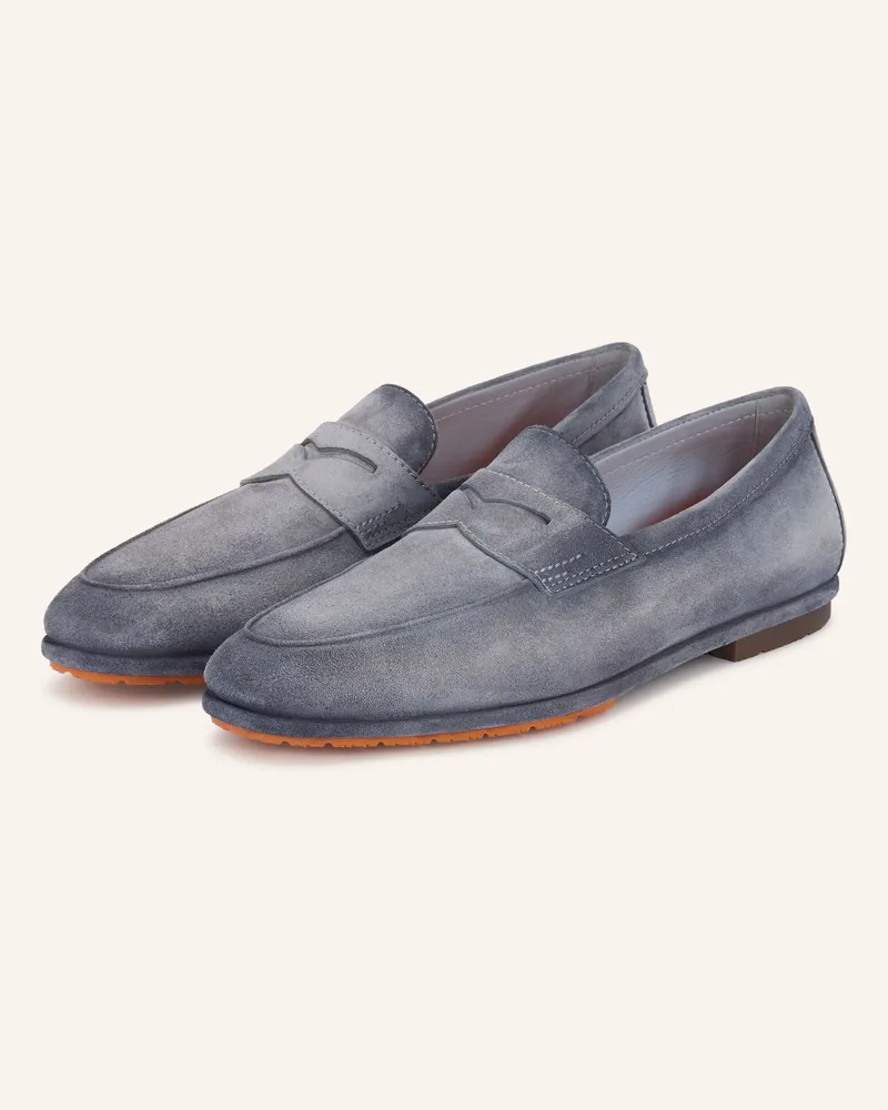 Santoni Penny-Loafer CARLO Hellblau