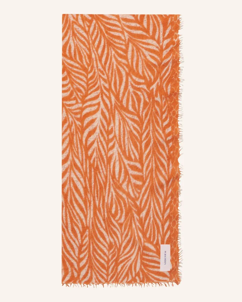 Puschoen Cashmere-Schal Leafgarden rosa Pink