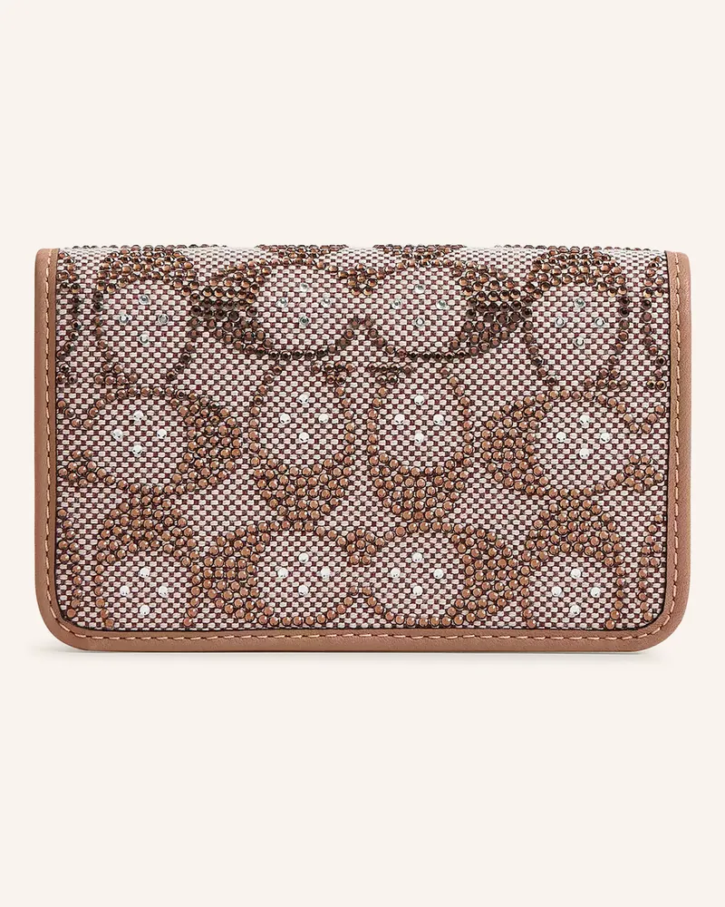 Coach Geldbörse Essential Mit Schmucksteinen grau Beige