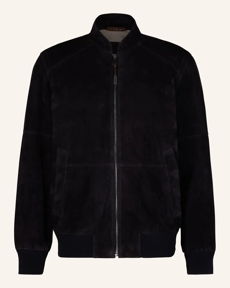 windsor. Lederblouson Dunkelblau