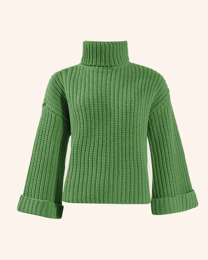 ADLYSH CHUNKY ROLLKRAGEN PULLOVER Grün